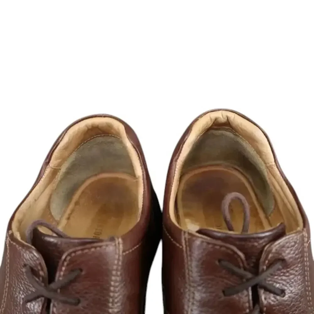 Johnston & Murphy Shoes Mens 10 Oxford Derby Casual Dress Leather Comfort Brown